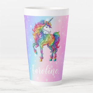 Tasse Latte licorne colorée magique