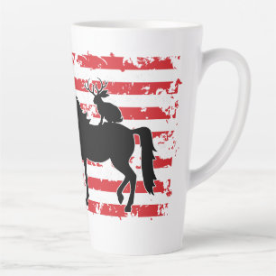 Tasse Latte Licorne, Jackalope, Bigfoot et le drapeau américai