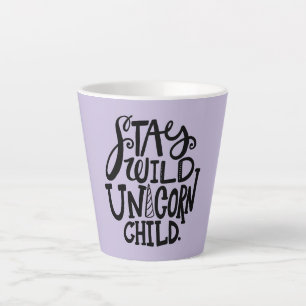 Tasse Latte Licorne sauvage violet lavande