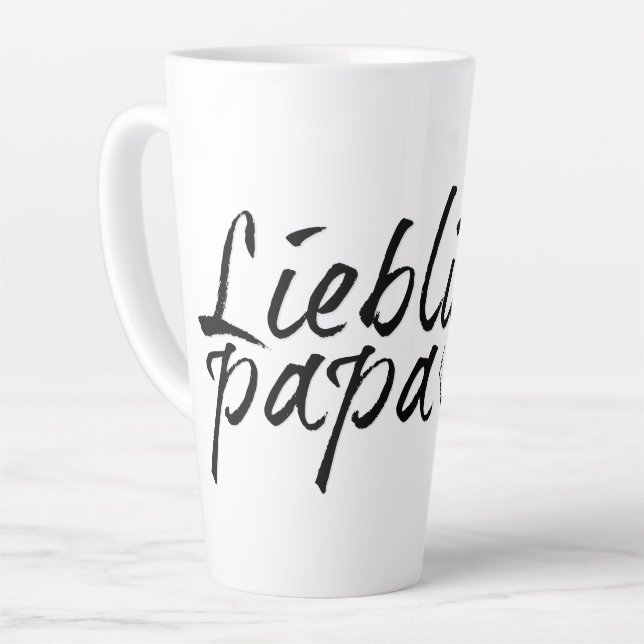Tasse Latte Lieblingspapa - schwarzer Schriftzug 00001 (Angle gauche)
