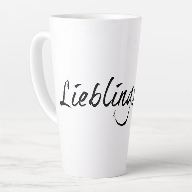 Tasse Latte Lieblingspapa - schwarzer Schriftzug 00001 (Angle gauche)