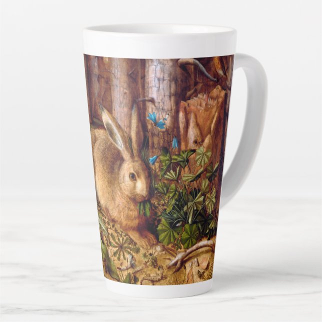Tasse Latte Lièvre dans la forêt Hans Hoffmann Rabbit Peinture (Angle droit)