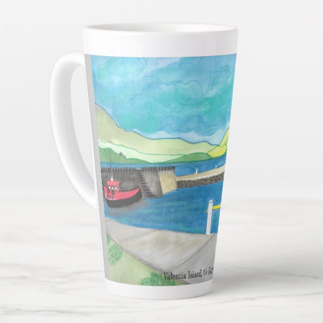 Tasse Latte L'île de Valentia  (Angle gauche)