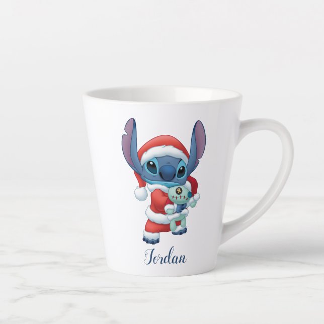 Tasse Latte Lilo et Stitch| Stitch du Père Noël (Droite)