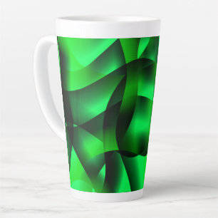 Tasse Latte Lime vert et noir ondulation, avec ombre?