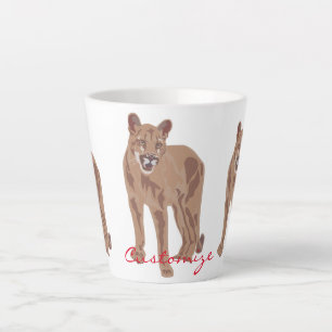 Tasse Latte Lion de la montagne Cougar Puma Thunder_Cove