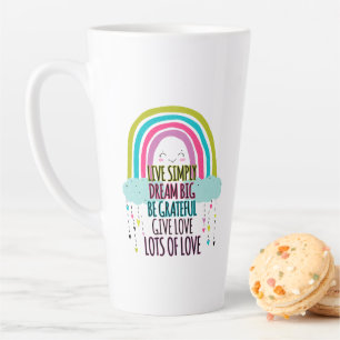 Tasse Latte Live Simply Dream Big Be Grateful Give Love