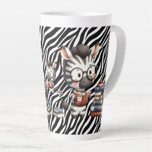 Tasse Latte Livres de lecture Zèbre.