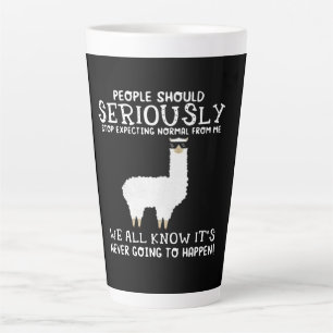 Tasse Latte Llama Gift  Les gens devraient sérieusement