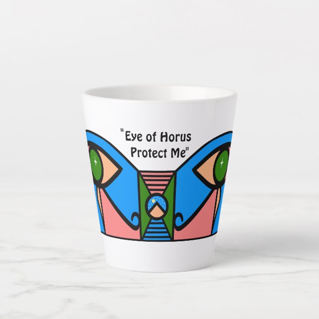 Tasse Latte "L'oeil de Horus me protège" (Devant)