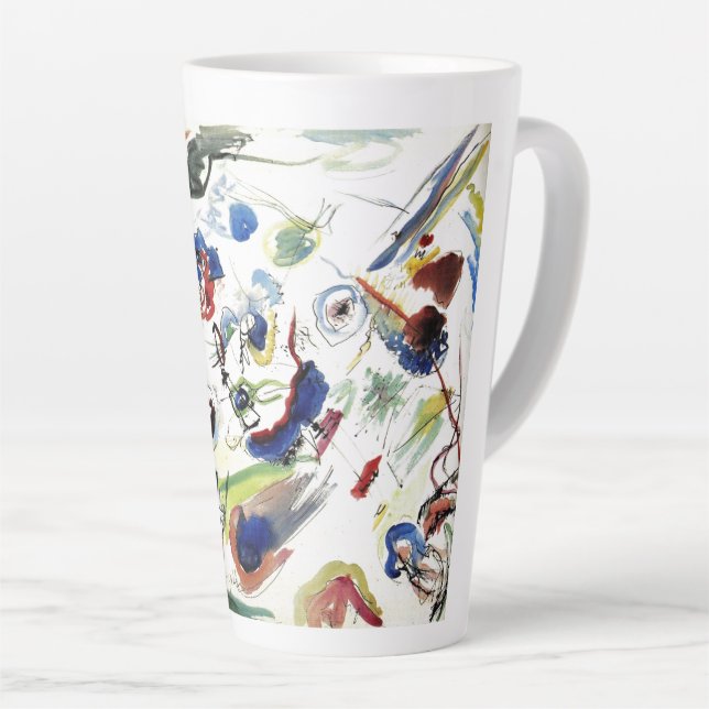 Tasse Latte L'oeuvre Abstraite de Kandinsky (Angle droit)