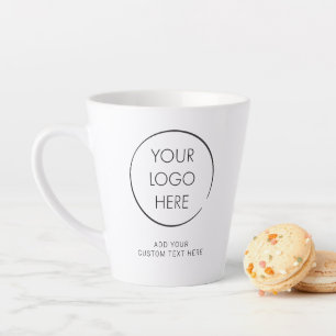Tasse Latte Logo de base Personnalisé, Entreprise ou Marketing