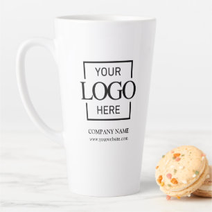 Tasse Latte Logo de petite entreprise personnalisé et marqué