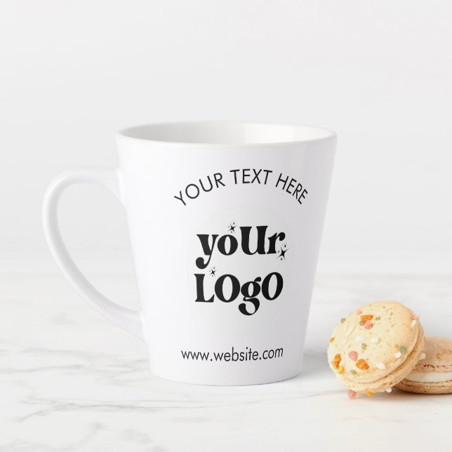 Tasse Latte Logo d'entreprise personnalisé (En situation)