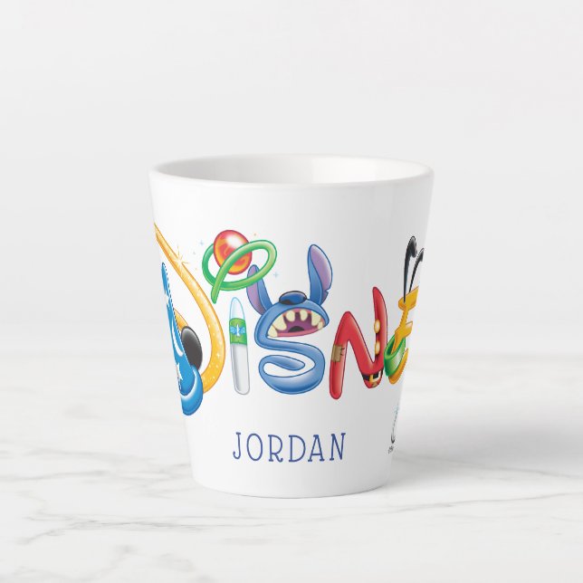 Tasse Latte Logo Disney| Personnages de garçons (Devant)