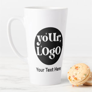 Tasse Latte Logo minimaliste et commerce de texte