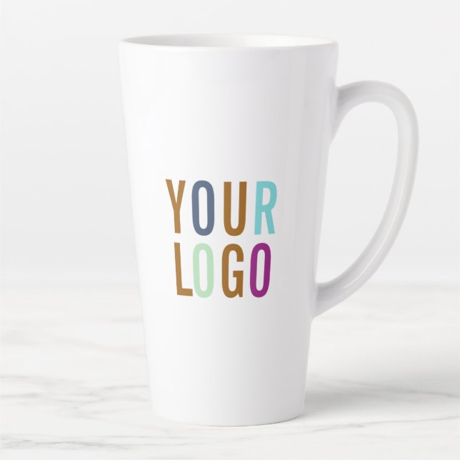 Tasse Latte Logo personnalisé de la grande boîte en latte (Droite)