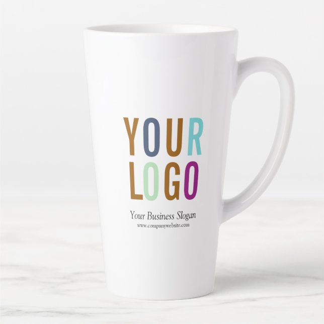 Tasse Latte Logo personnalisé de la grande boîte en latte (Droite)