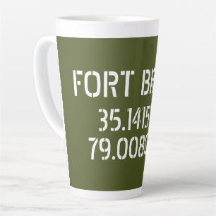Tasse Latte Longitude de la latitude de Fort Bragg