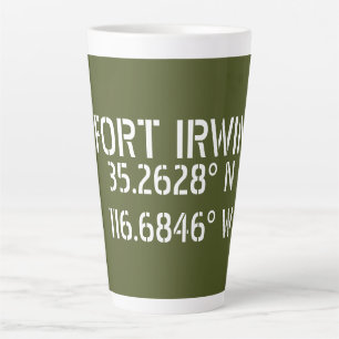 Tasse Latte Longitude de la latitude de Fort Irwin