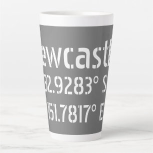 Tasse Latte Longueur de la latitude NSW de Newcastle