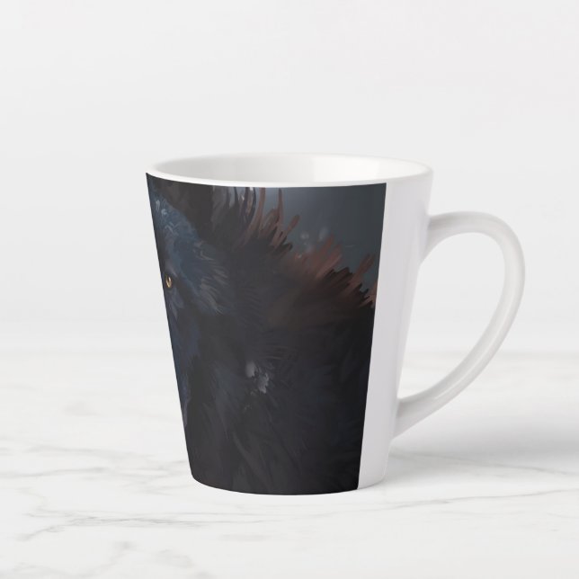 Tasse Latte Loup noir (Droite)