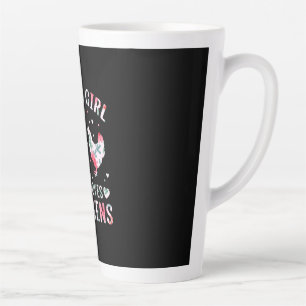 Tasse Latte Louvain de poulet   Fille qui aime les poulets