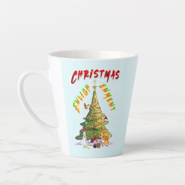 Tasse Latte Lumière de Noël (Gauche)