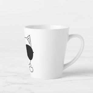 Tasse Latte Lunettes de soleil de chat