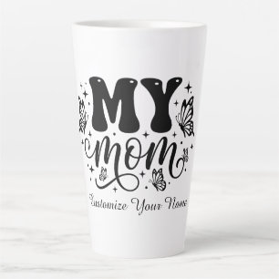 Tasse Latte Ma maman esthétique papillon fête des mères