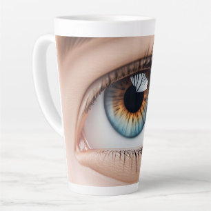 Tasse Latte Macro oeil femelle