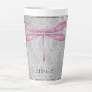 Tasse Latte Magenta Dragonfly Damas