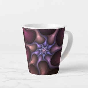 Tasse Latte Magique brillant Abstrait rayé coloré Fractal
