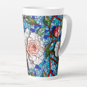 Tasse Latte Magnifique Motif de Mosaïque