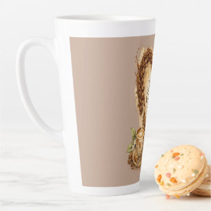 Tasse Latte Mais d'abord, Coffee Cozy Vintage