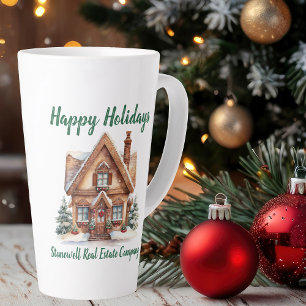 Tasse Latte Maison de Noël mignonne Réalisateur personnalisé