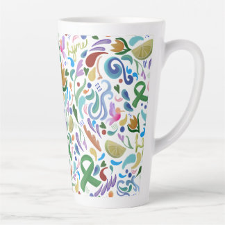 Tasse Latte Maladie de Lyme Soutien Limites du ruban #lyme