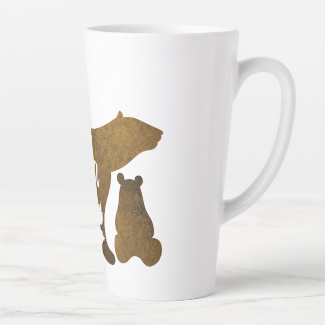 Tasse Latte Mama Bear avec 2 Cubs Maman de deux (Droite)