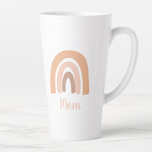 Tasse Latte Maman Boho Terracotta Arc-en-ciel (Droite)