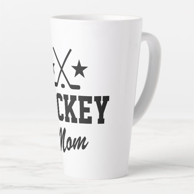 Tasse Latte Maman de hockey (Angle droit)