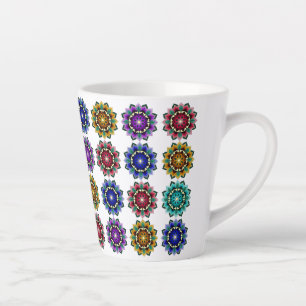 Tasse Latte Mandala en différentes couleurs