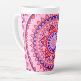 Tasse Latte Mandala Rose Boho Motif Géométrique Vibrant et Cos