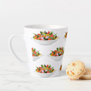 Tasse Latte Mangez plus de plantes frais motivation salade let