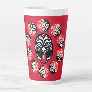 Tasse Latte Maori Haka   Nouvelle-Zélande   Art natif   Tabl D
