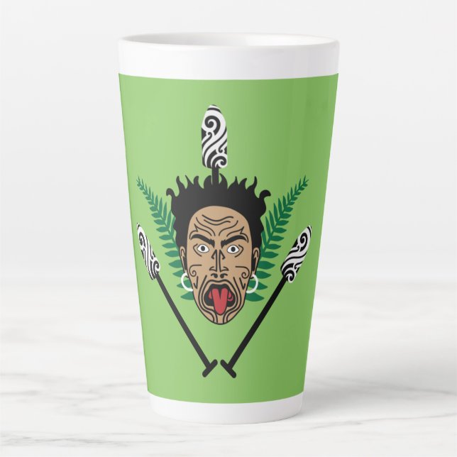 Tasse Latte Maori Nouvelle-Zélande | Kiwi | NZ | Art | Culture (Devant)