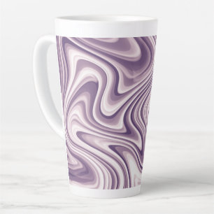 Tasse Latte Marbre Abstrait pourpre liquide