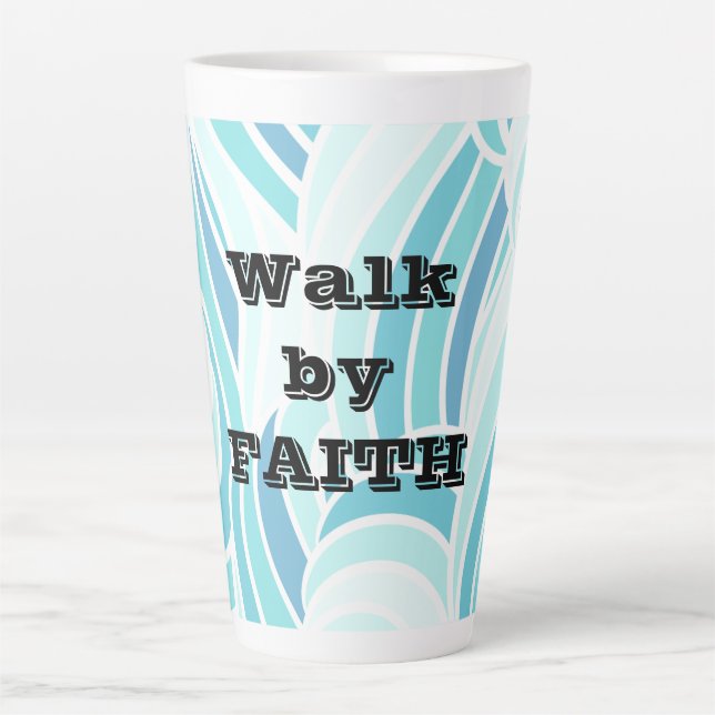 Tasse Latte Marcher par Faith Water Design (Devant)