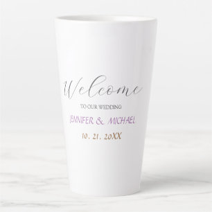 Tasse Latte Mariage de bienvenue élégant en calligraphie
