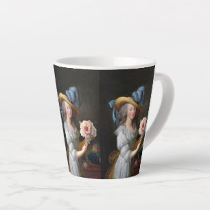 Tasse Latte Marie Antoinette avec Fleur d'anémone rose