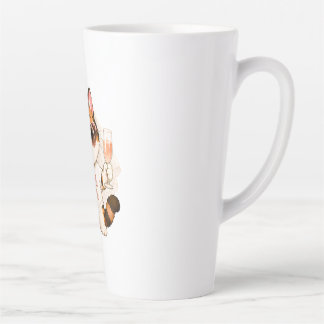 Tasse Latte Mariée future chat calico mignon et cosy
